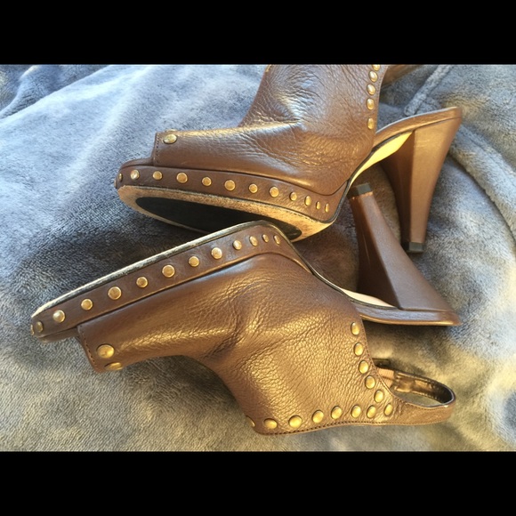 Vaneli leather Heels sz 7.5 N, peep toe - Picture 3 of 8